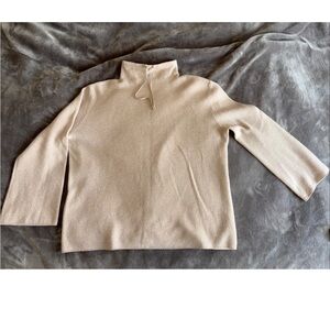 Vince cashmere blend beige mock sweater XL